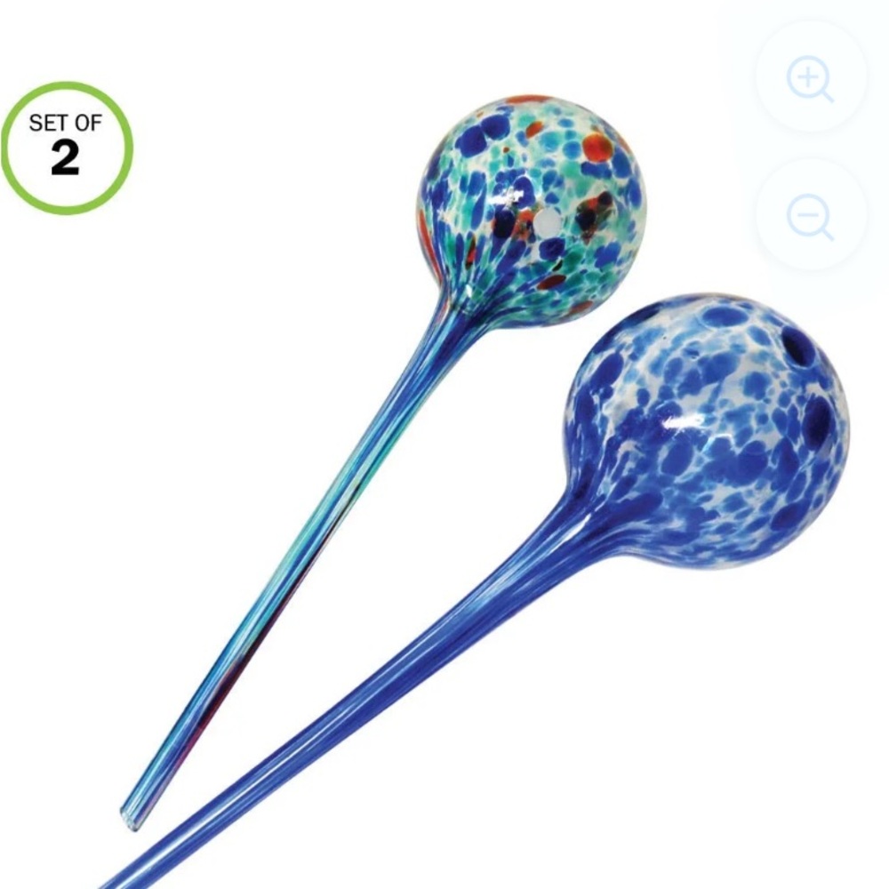 Colorful Glass Watering Globes Set